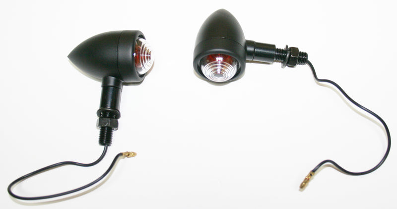 Custom Mini Black Bullet Turn Signal Lamp Set - Goldwingparts.com