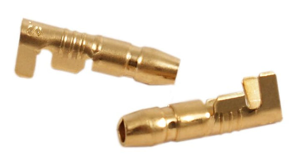 Universal motorcycle 4mm x 17mm long male bullet connectors pack of 10