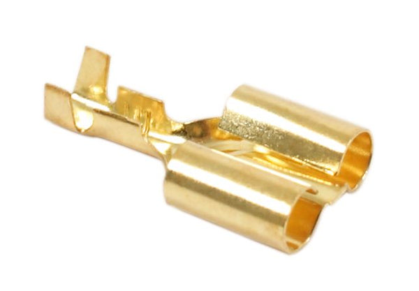 Universal motorcycle 3.5mm x 21mm long double female bullet connectors pack of 10