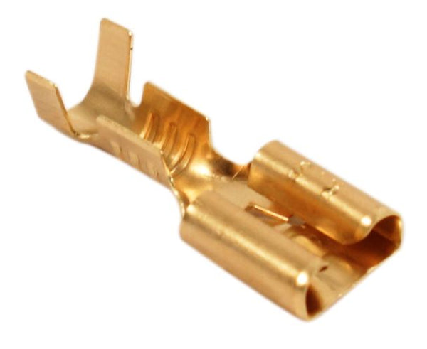 Universal motorcycle 7.3mm x 19mm long flat female spade connectors pack of 10