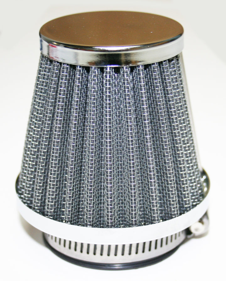 Universal motorcycle chrome circular cap air filter 42mm