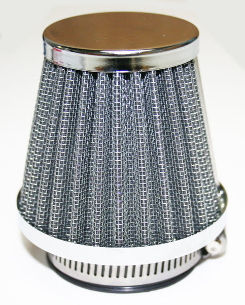 Universal motorcycle chrome circular cap air filter 42mm