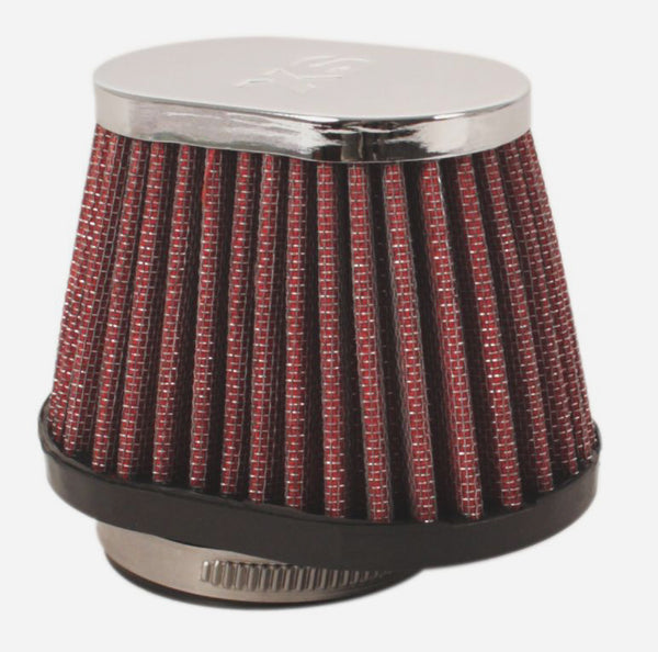 Universal motorcycle chrome oval cap air filter 42mm