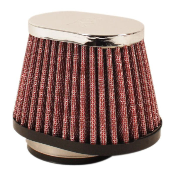 Universal motorcycle chrome oval cap air filter 49mm