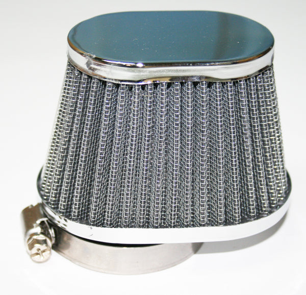 Universal motorcycle chrome oval cap air filter 54mm