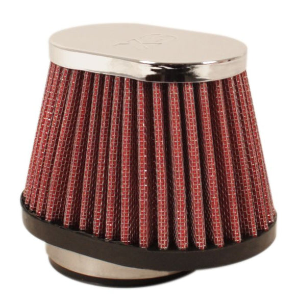 Universal motorcycle chrome oval cap air filter 52mm