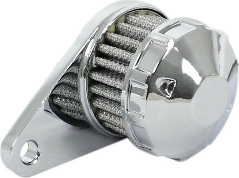 Universal motorcycle die cast mount crankcase breather