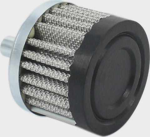 Universal motorcycle breather filter with rubber end