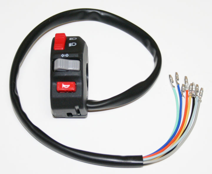 Universal motorcycle bar switch assembly