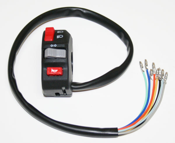 Universal motorcycle bar switch assembly