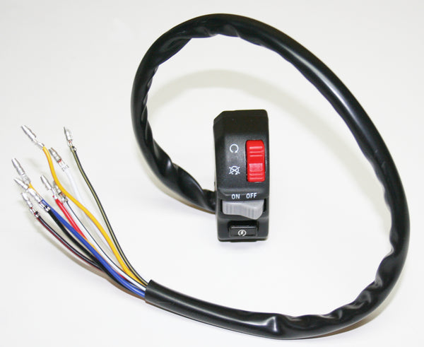 Universal motorcycle bar switch assembly