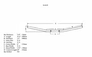 Universal motorcycle black drag bar