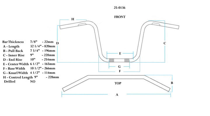Honda GL1000 replica handlebar 53100-431-780