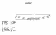 Universal motorcycle 1" diameter drag bar style handlebar