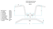 Universal motorcycle gloss black ape hanger handlebar