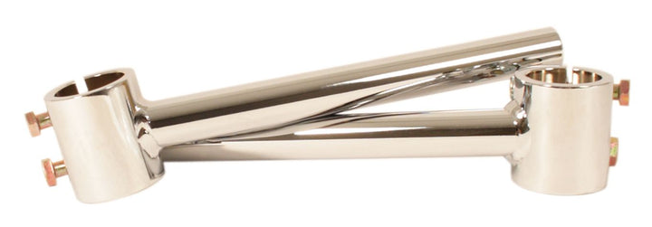 Universal motorcycle 34mm clip-on handlebar set chrome