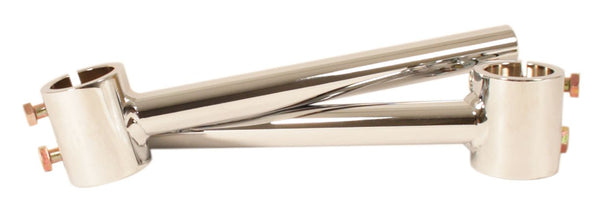 Universal motorcycle 34mm clip-on handlebar set chrome