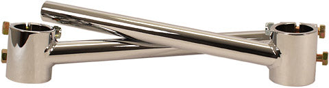 Universal motorcycle 35mm clip-on handlebar set chrome