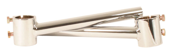 Universal motorcycle 36mm clip-on handlebar set chrome