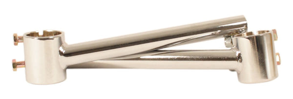 Universal motorcycle 38mm clip-on handlebar set chrome