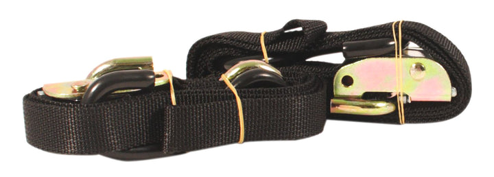 Universal motorcycle black tie down set of 2
