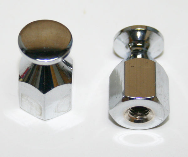 Universal motorcycle chrome bungee nut set of 2