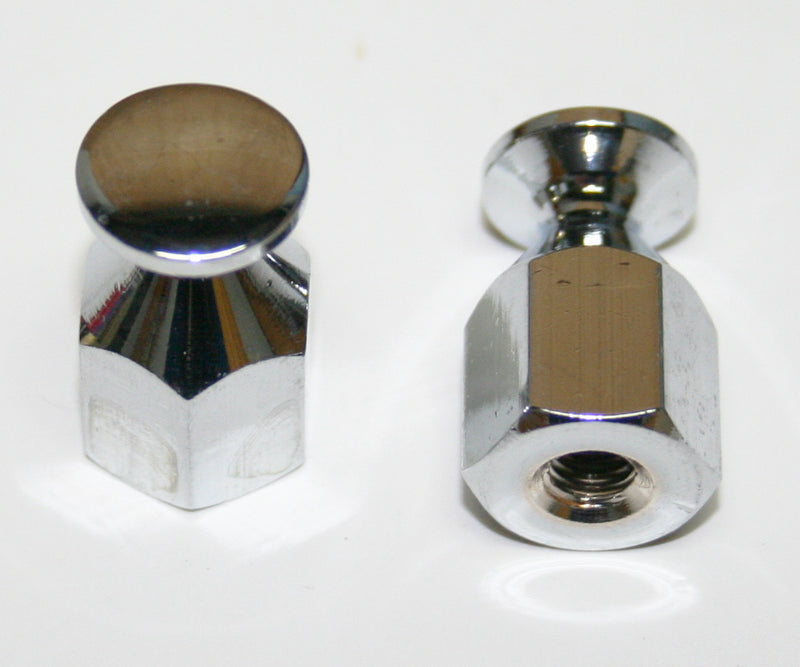 Chrome Bungee Nut Set/2 ~ 6mm x 1.00mm - Goldwingparts.com