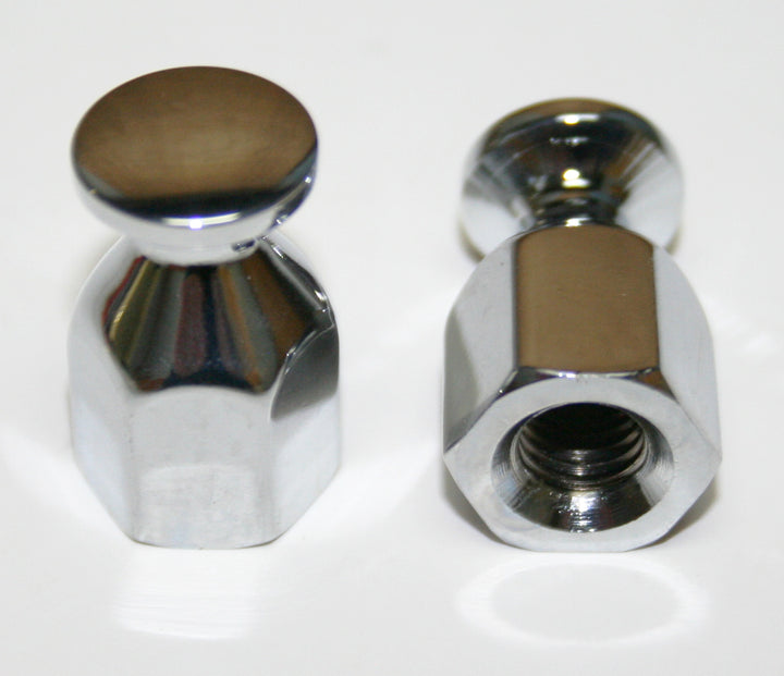 Universal motorcycle chrome bungee nut set of 2