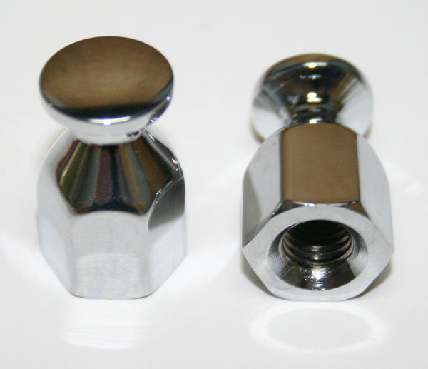 Universal motorcycle chrome bungee nut set of 2