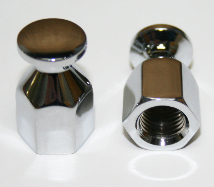 Universal motorcycle chrome bungee nut set of 2
