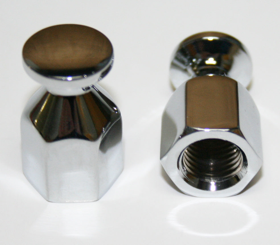 Chrome Bungee Nut Set/2 ~ 10mm x 1.25mm - Goldwingparts.com