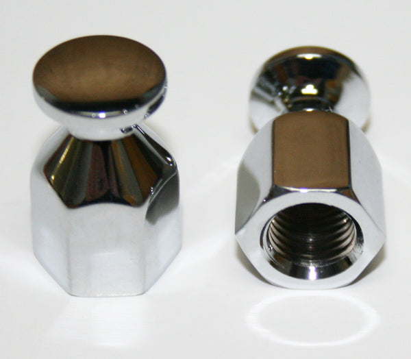 Universal motorcycle chrome bungee nut set of 2