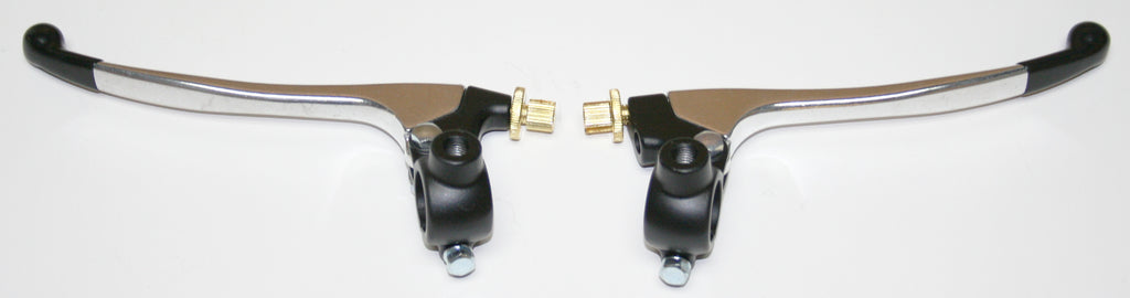 Custom Brake & Clutch Lever Assemblies ~ Black/Silver - Goldwingparts.com