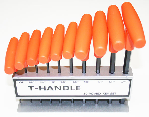 Universal motorcycle T handle hex key set (SAE type)