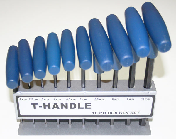 Universal motorcycle T handle hex key set (metric type)