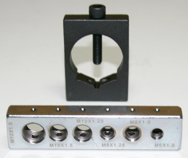 Universal motorcycle safety wire nut & metric bolt drill jig kit