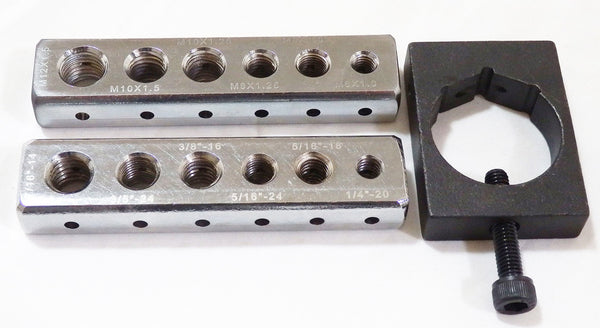 Universal motorcycle safety wire nut & metric+imperial bolt drill jig kit