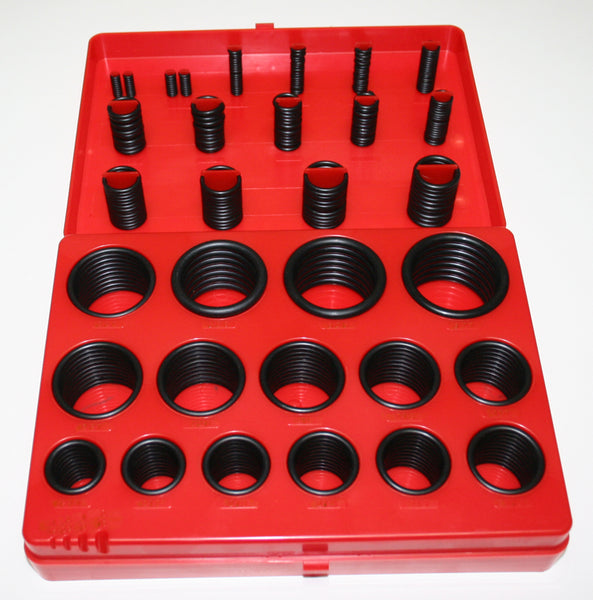 Universal motorcycle 382-piece o-rings kit with plastic case