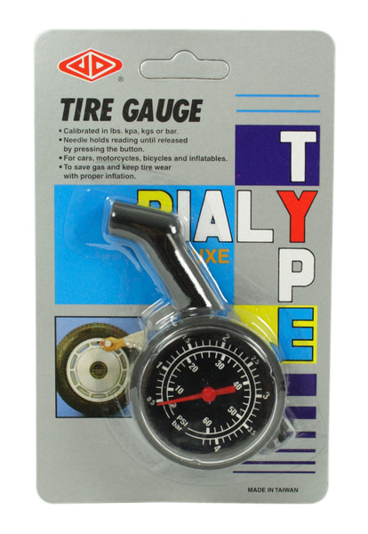 Universal motorcycle dial type tire pressure gauge