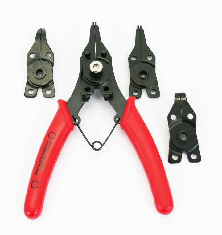 Universal motorcycle snap ring plier set