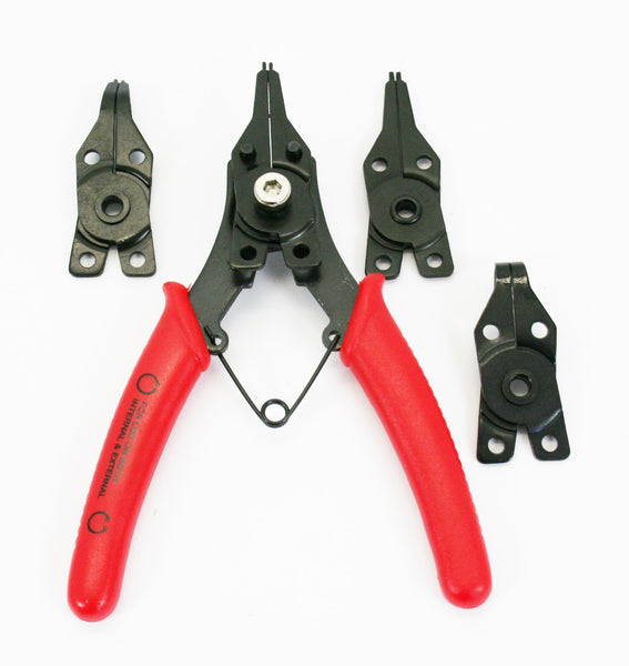 Universal motorcycle snap ring plier set