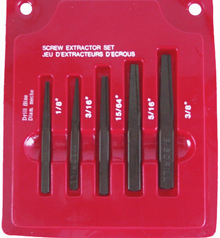 Universal motorcycle screw extractor set