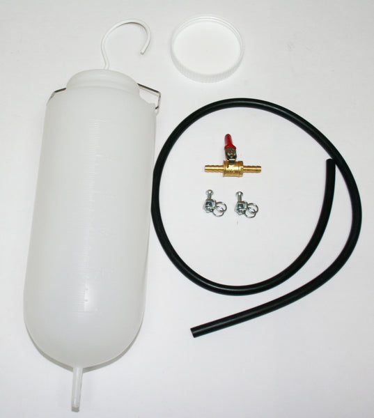 Universal motorcycle portable auxiliary fuel tank tool