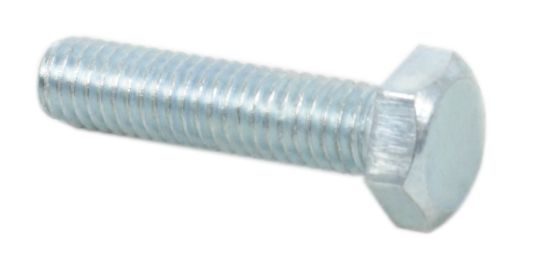 Universal motorcycle 6 x 25mm plated hex head bolt - 1.0 pitch pack of 10