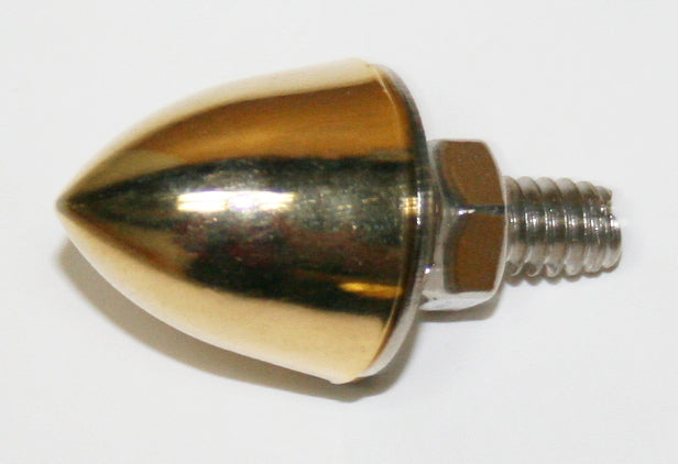 Universal motorcycle gold bullet shaped license plate bolt