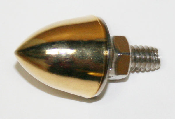 Universal motorcycle gold bullet shaped license plate bolt