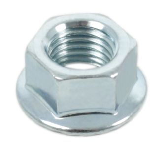 Universal motorcycle 10mm steel plated ISO flange nut - standard pitch pack of 10