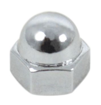 Universal motorcycle 6mm steel plated ISO cap nut pack of 10