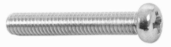 Universal motorcycle 4 x 25mm steel plated lens screws - ISO standard pitch pack of 10