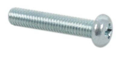 Universal motorcycle 5 x 25mm steel plated phillips head screws pack of 10